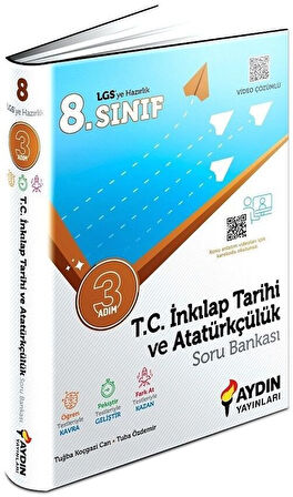 Aydın 2026  8. Sınıf LGS TC İnkılap Tarihi ve Atatürkçülük Üç Adım Soru Bankası
