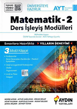 Aydın 2026  AYT Matematik Üniversiteye Hazırlık Ders İşleyiş Modülleri 2. Kitap