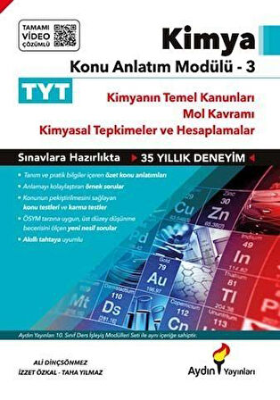 Aydın 2026  TYT Kimya Konu Anlatım Modülü 3
