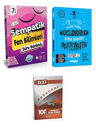 Ünlüler+Ankara 2026 7. Sınıf Fen Bilimleri+Matematik Sempatik Soru Bankası Seti+Anla Kazan Paragraf