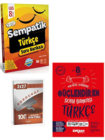 Ünlüler+Ankara 2026 8. Sınıf LGS Türkçe Sempatik Soru Bankası Seti+Anla Kazan Paragraf