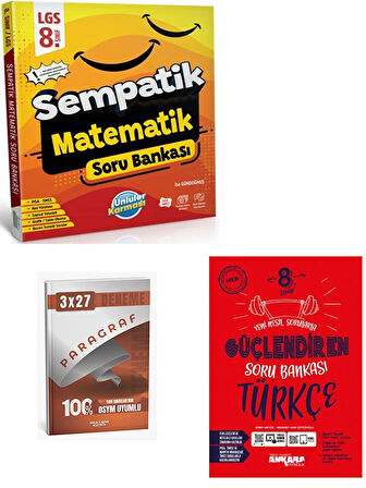 Ünlüler+Ankara 2026 8. Sınıf LGS Matematik Sempatik Soru Bankası Seti+Anla Kazan Paragraf