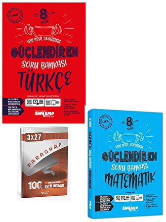 Ankara 2026 8. Sınıf Türkçe+Matematik Güçlendiren Soru Bankası Seti+Anla Kazan Paragraf