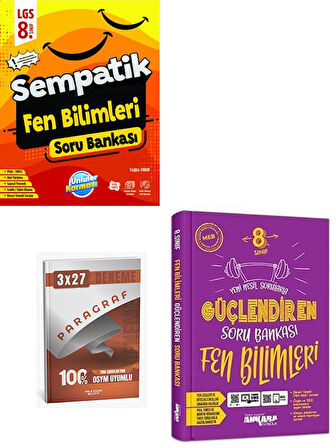 Ünlüller+Ankara 2026 8.Sınıf Sempatik Fen Bilimleri Soru Bankası Seti+Anla Kazan Paragraf