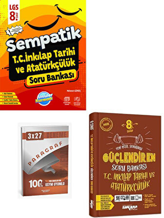 Ünlüller+Ankara 2026 8.Sınıf Sempatik T.c.İnkılap Tarihi ve Atatürkçülük Soru Bankası Seti+Anla Kazan Paragraf