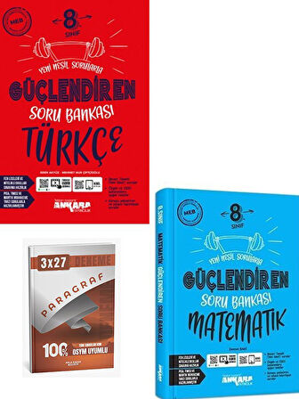 Ankara 2026 8. Sınıf Türkçe+Matematik Güçlendiren Soru Bankası Seti+Anla Kazan Paragraf