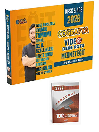 EğitAkademi 2026 KPSS MEB-AGS Coğrafya Video Ders Notu+Anla Kazan Paragraf