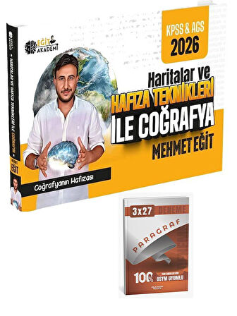 EğitAkademi 2026 KPSS MEB-AGS Haritalar ve Hafıza Teknikleri ile Coğrafya+Anla Kazan Paragraf