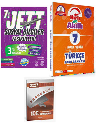 Tammat+Ünlüller 2026 7. Sınıf Türkçe+Sosyal Bilgiler Rota Serisi Hızlı ve Akıllı Soru Bankası Seti+Anla Kazan Paragraf