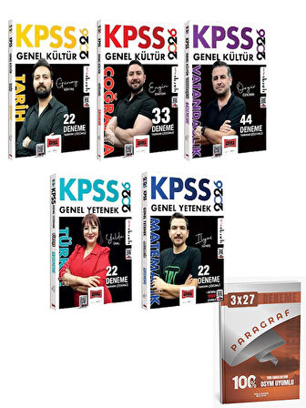 Yargı 2026 KPSS Genel Yetenek Genel Kültür 143 Deneme 5 li Set+Anla Kazan Paragraf