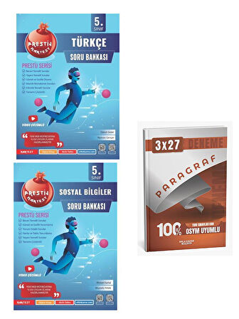 Nartest 2026 5. Sınıf Prestij Türkçe+Sosyal Bilgiler Soru Bankası Seti+Anla Kazan Paragraf