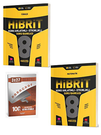 Hız 2026 8. Sınıf Türkçe+Matematik  HİBRİT Konu Anlatımlı Etkinlikli Soru Bankası Seti+Anla Kazan Paragraf