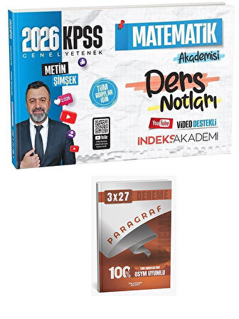 İndeks Akademi 2026 KPSS Matematik Akademisi Video Ders Notları+Anla Kazan Paragraf