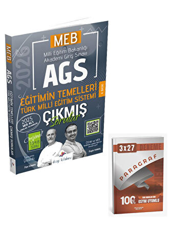 Dizgi Kitap 2026 MEB-AGS Eğitimin Temelleri ve Türk Milli Eğitim Sistemi Çıkmış Sorular Çözümlü+Anla Kazan Paragraf