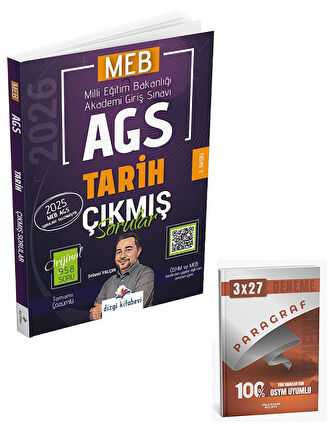 Dizgi Kitap 2026 MEB-AGS Tarih Çıkmış Sorular Çözümlü+Anla Kazan Paragraf