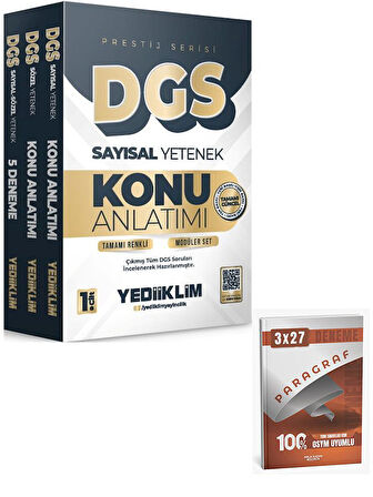 Yediiklim 2026 DGS Prestij Serisi Tamamı Renkli Konu Anlatımı Modüler Set+Anla Kazan Paragraf