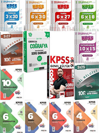 Yargı+Pegem 2026 KPSS Genel Kültür Tamamı Çözümlü Coğrafya Soru Bankası Seti+69 Deneme