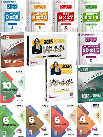 Hoca Kafası 2026 KPSS Vatandaşlık Video Ders Notları+Soru Bankası Seti+69 Deneme
