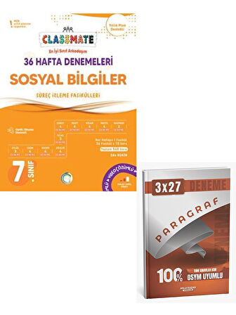 Okyanus 2026 7. Sınıf Sosyal Bilgiler Classmate 36 Hafta Denemeleri+Anla Kazan Paragraf