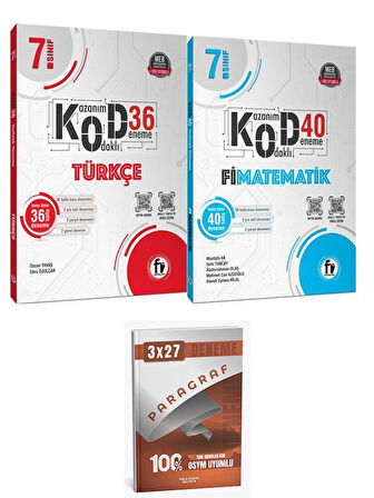 Fi 2026 7. Sınıf Türkçe+Matematik Kod 36 Deneme+Anla Kazan Paragraf