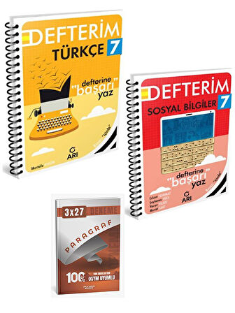 Arı 2026 7. Sınıf Türkçe+Sosyal Bilgiler Akıllı Defteri+Anla Kazan Paragraf