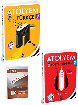 Arı 2026 7. Sınıf Türkçe+Matematik  Atölyem Türkçemino+Anla Kazan Paragraf