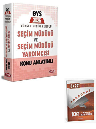 Data 2025 GYS YSK Seçim Müdürü ve Yardımcısı Konu Anlatımlı +Anla Kazan Paragraf