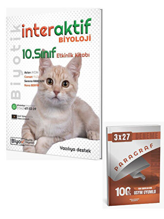 Biyotik 2026 10. Sınıf Biyoloji İnteraktif Etkinlik Kitabı+Anla Kazan Paragraf