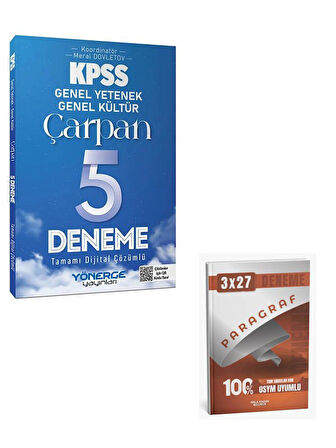 Yönerge 2026 KPSS Genel Yetenek Genel Kültür Çarpan 5 Deneme Çözümlü +Anla Kazan Paragraf