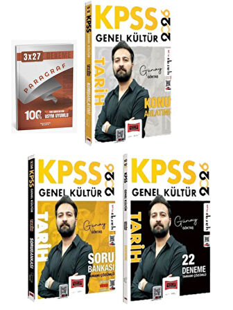 Yargı 2026 KPSS Tarih Konu + Soru Bankası + 22 Deneme 3 lü Set+Anla Kazan Paragraf