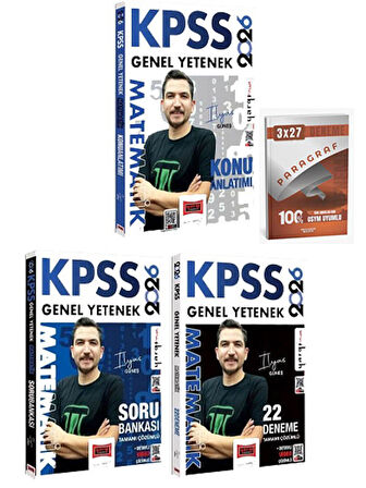 Yargı 2026 KPSS Matematik Konu + Soru Bankası + 22 Deneme 3 lü Set+Anla Kazan Paragraf
