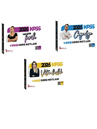 Hoca Kafası 2026 KPSS Tarih + Coğrafya + Vatandaşlık Video Ders Notları 3 lü Set