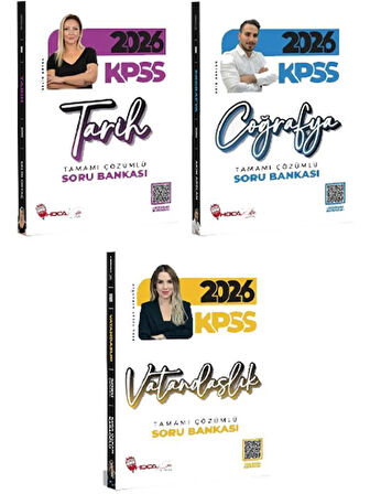 Hoca Kafası 2026 KPSS Tarih + Coğrafya + Vatandaşlık Soru Bankası 3 lü Set