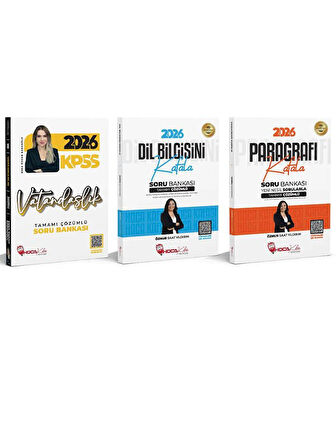 Hoca Kafası 2026 KPSS Vatandaşlık + Paragraf + Dil Bilgisi Soru Bankası 3 lü Set