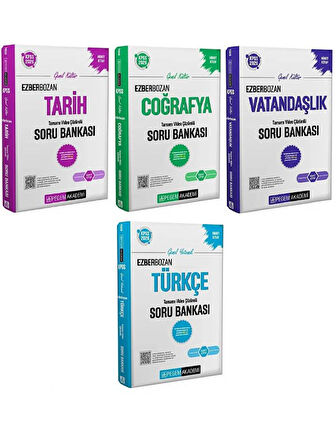 Pegem 2026 KPSS Tarih + Coğrafya + Vatandaşlık + Türkçe Ezberbozan Soru Bankası 4 lü Set