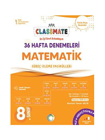 Okyanus 2026 8. Sınıf Matematik Classmate 36 Hafta Denemeleri