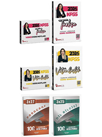 Anla Kazan + Hoca Kafası 2026 KPSS Türkçe + Vatandaşlık Video Ders Notları + Soru Bankası 4 lü Set - Öznur Saat Yıldırım, Esra Özkan Karaoğlu Anla Kazan + Hoca Kafası Yayınları