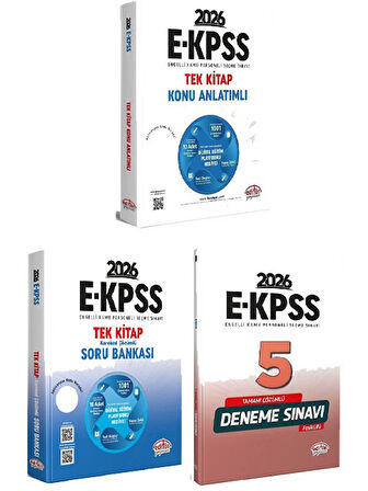 Editör 2026 EKPSS Konu + Soru Bankası + 5 Deneme 3 lü Set 