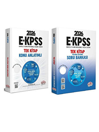 Editör 2026 EKPSS Konu + Soru Bankası 2 li Set 