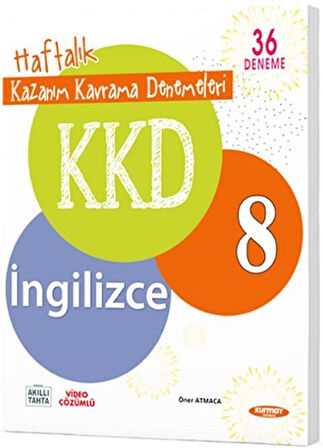 Kurmay 2026 8. Sınıf İngilizce KKD Haftalık Kazanım Kavrama Denemeleri