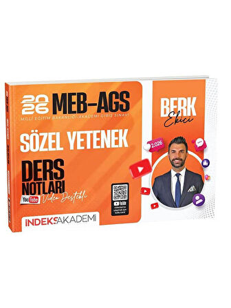 İndeks 2026 MEB-AGS Sözel Yetenek Video Ders Notları