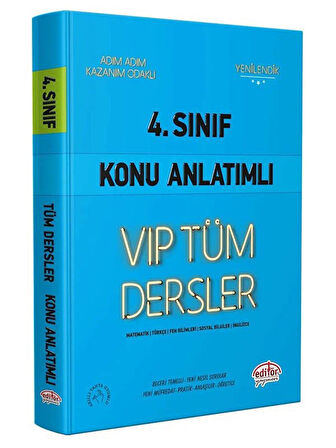 Editör 2026 4. Sınıf VIP Tüm Dersler Konu Anlatımlı Mavi Kitap