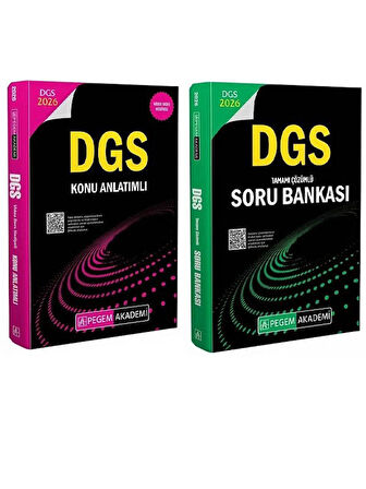 Pegem 2026 DGS Konu + Soru Bankası 2 li Set
