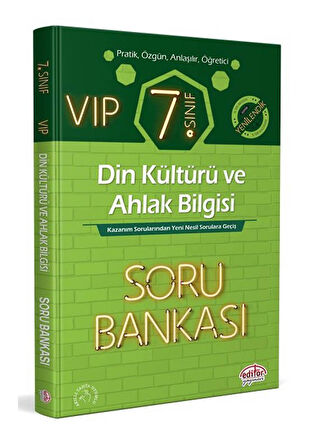 Editör 2026 7. Sınıf VIP Din Kültürü ve Ahlak Bilgisi Soru Bankası