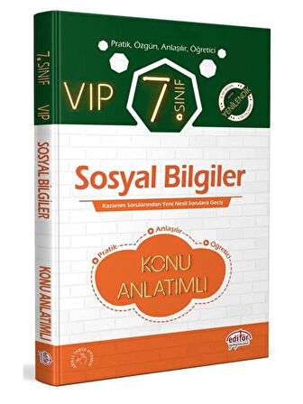 Editör 2026 7. Sınıf VIP Sosyal Bilgiler Konu Anlatımı
