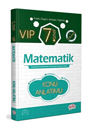 Editör 2026 7. Sınıf VIP Matematik Konu Anlatımlı