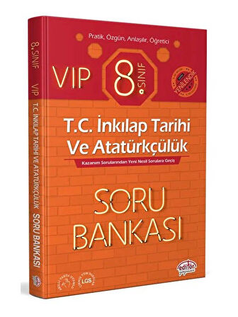 Editör 2026 8. Sınıf VIP T.C. İnkılap Tarihi ve Atatürkçülük Soru Bankası
