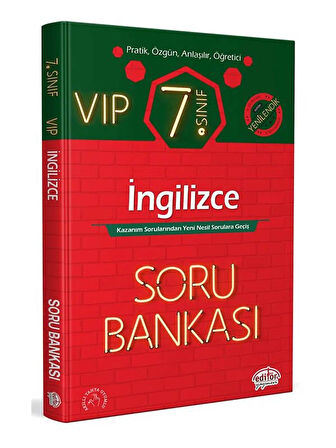 Editör 2026 7. Sınıf VIP İngilizce Soru Bankası
