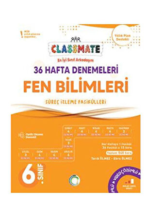 Okyanus 2026 6. Sınıf Fen Bilimleri Classmate 36 Hafta Denemeleri Çözümlü Yeni Müfredat