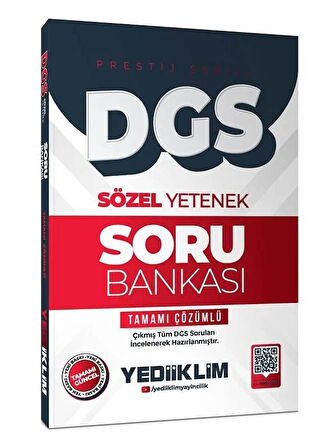 Yediiklim 2026 DGS Prestij Sözel Yetenek Soru Bankası Çözümlü 